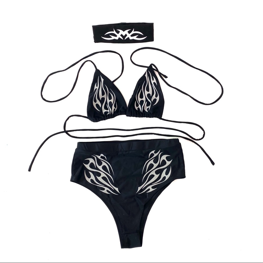 🔥 3 PIECE REFLECTIVE FLAMEZ RAVE SET